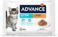 ADVANCE Plic MULTIPACK pentru pisicuţe, cu Pui 4x85g