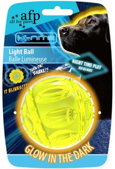 ALL FOR PAWS K-NITE Jucărie pentru câini Minge luminoasă, cu LED 7,3x7,3x7,6cm - Maxi-Pet.ro
