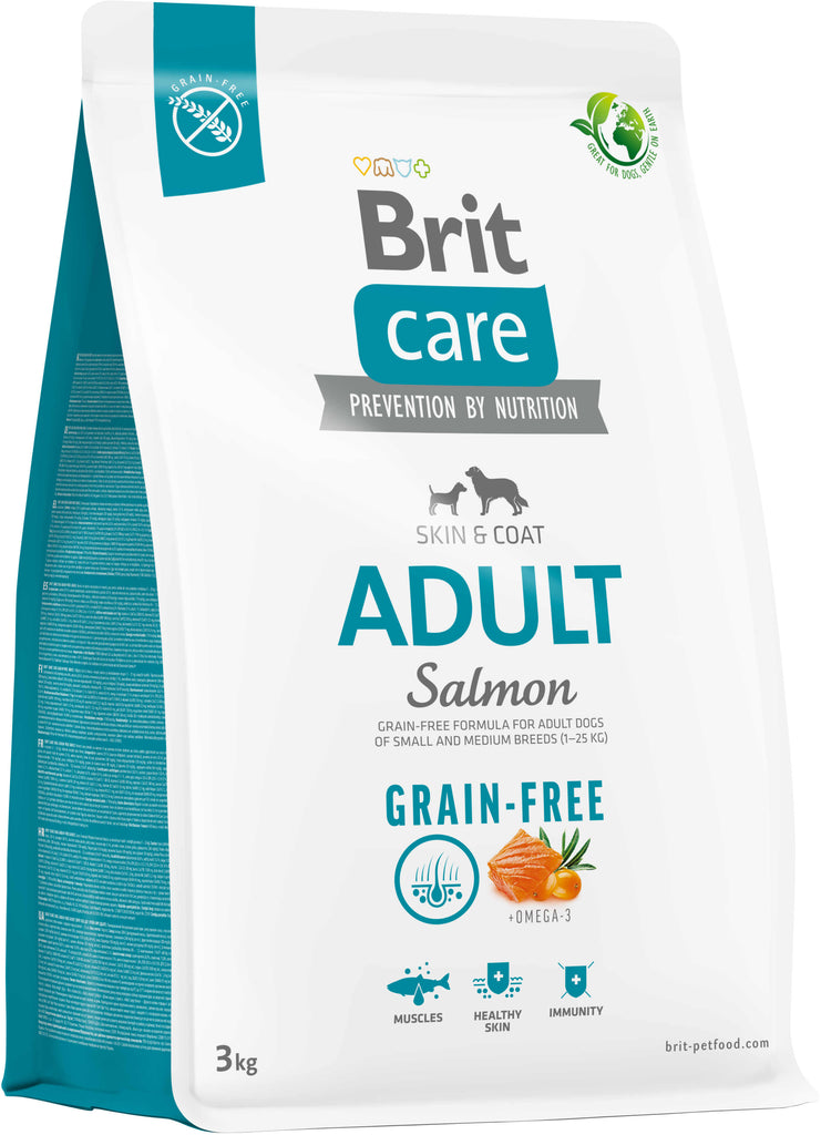 BRIT CARE Grain-free Adult, cu Somon şi Cartofi 3kg