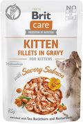 BRIT CARE Plic pentru KITTEN, File de somon în sos 85g