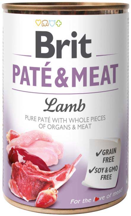 BRIT PATE & MEAT Conserva cu bucaţi de carne şi pate, cu Miel 400g