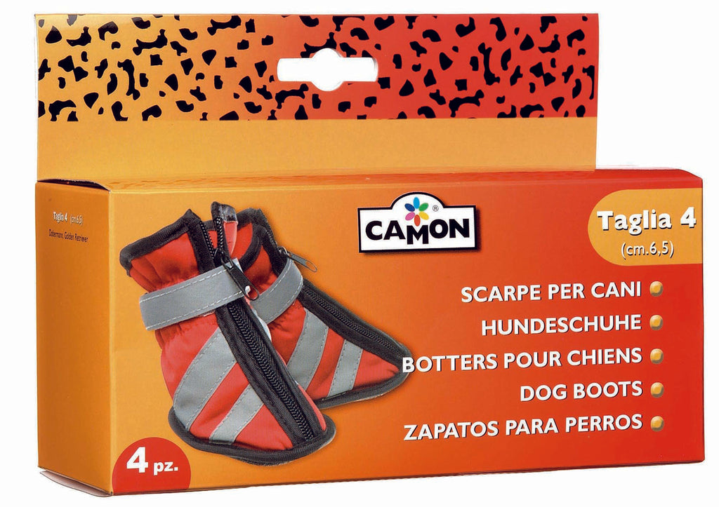 CAMON Pantofi pentru câini JOGGING, 4 bucăţi, Portocaliu - Maxi-Pet.ro