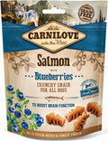CARNILOVE Crunchy Recompense pentru câini, cu Somon şi Afine 200g