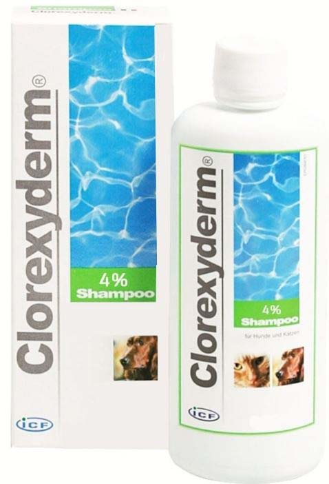 CLOREXYDERM Shampoo 4% Şampon dezinfectant pentru câini şi pisici 250ml - Maxi-Pet.ro