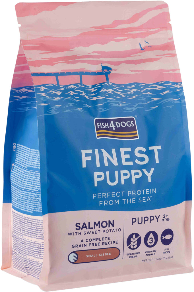FISH4DOGS Finest PUPPY Somon şi Cartofi dulci, Small Kibble - Maxi-Pet.ro