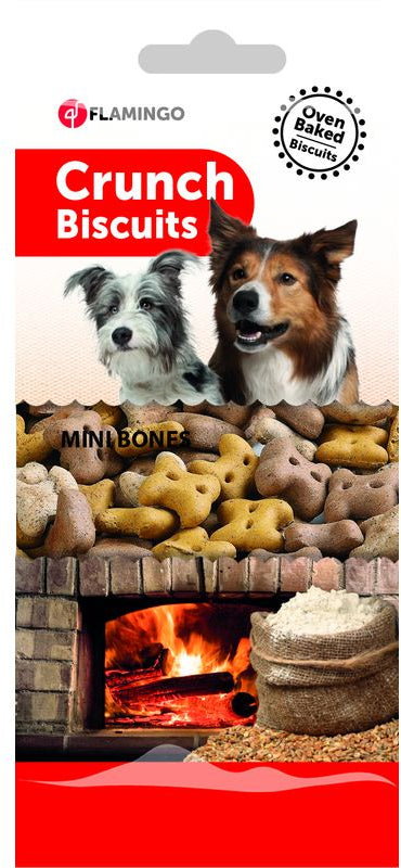 FLAMINGO Biscuiţi pentru câini Crunch, în formă de Oase mici 500g - Maxi-Pet.ro