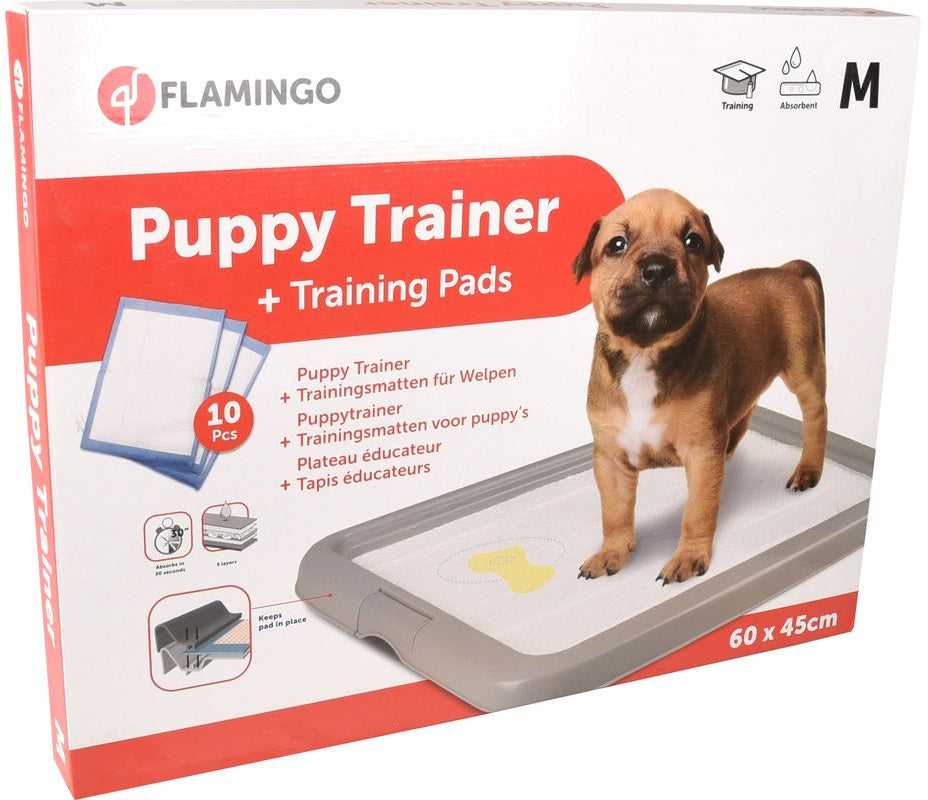 FLAMINGO Oliţă pentru căţei Puppy Trainer, cu 10 covoraşe - Maxi-Pet.ro