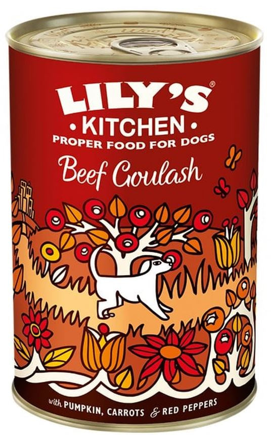LILY'S KITCHEN Beef Goulash Conserva pentru caini, cu gulaş de vita 400g