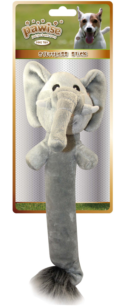 OUTLET PAWISE Jucărie pentru câini Elefant cu Băţ, din pluş 40cm - Maxi-Pet.ro
