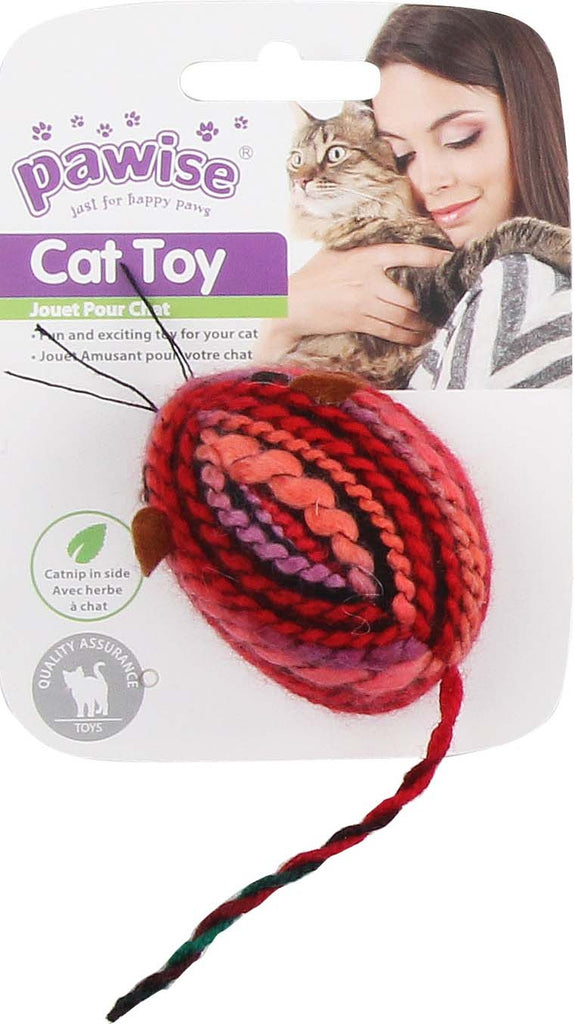 OUTLET PAWISE Jucărie pentru pisici Şoricel din blană artificială, 15cm - Maxi-Pet.ro
