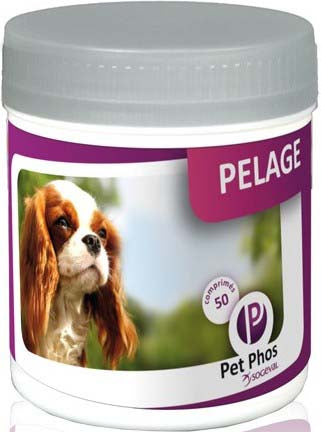 PET PHOS Special Pelage Supliment vitamino-mineral pentru câini, 50 tablete - Maxi-Pet.ro