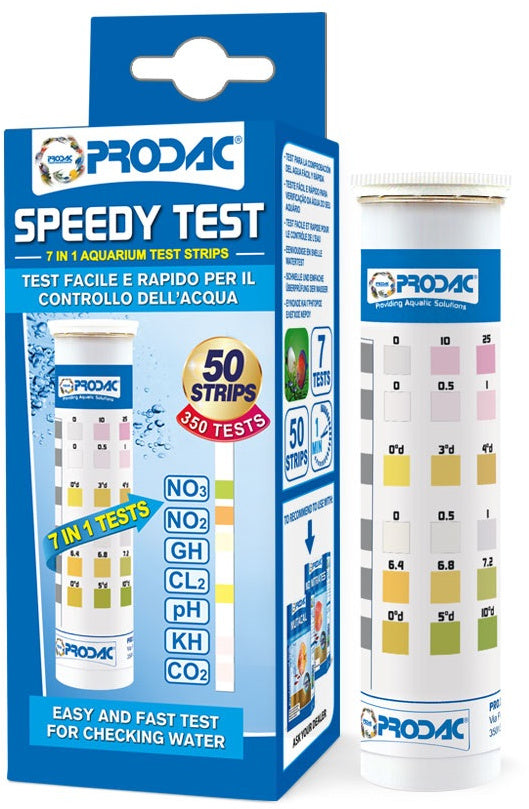 PRODAC Test 7 in 1 Test rapid pentru apa din acvariu, 50 benzi - Maxi-Pet.ro