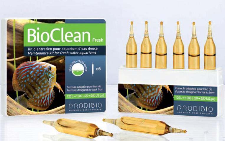 PRODIBIO BioClean Fresh curăţarea biologică a acvariilor cu apă dulce, 6 fiole - Maxi-Pet.ro