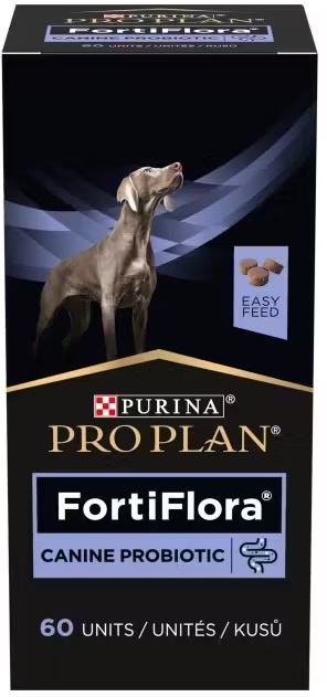 PURINA FortiFlora Supliment probiotic pentru caini, 60 tablete masticabile 60g