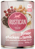RUSTICAN JUNIOR Pui şi Miel cu Amarant şi Brânză de Vaci 400g