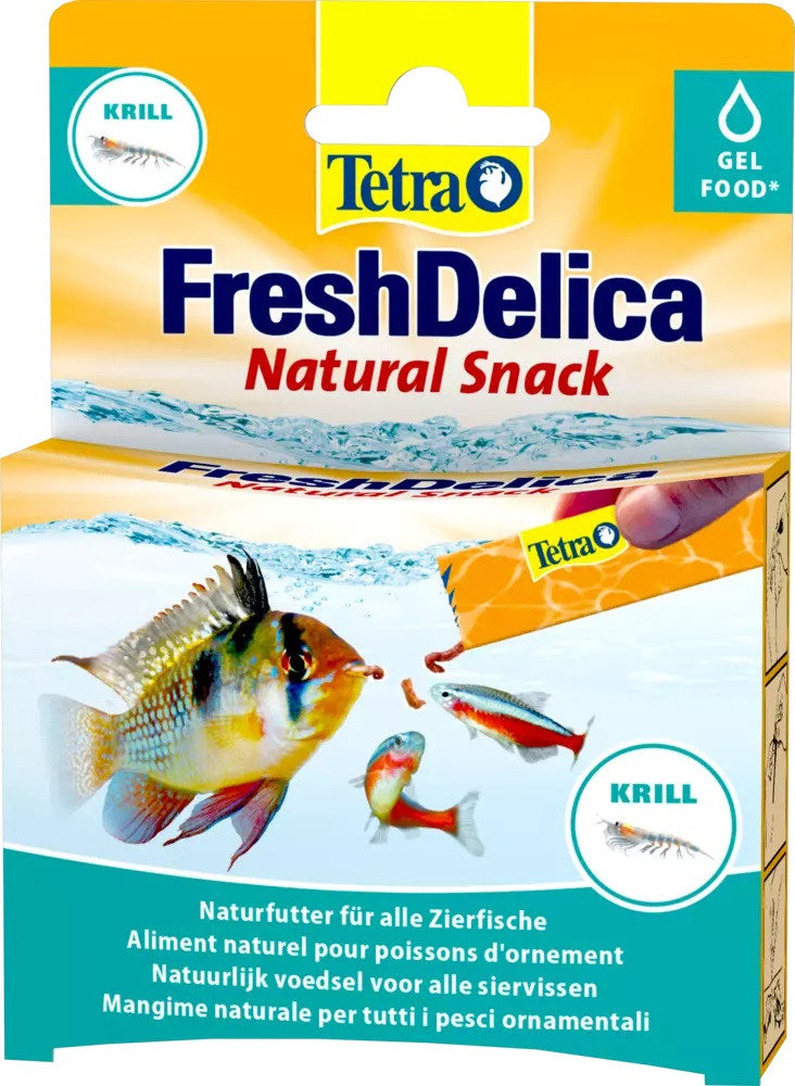 TETRA FreshDelica Krill Snack sub formă de gel pentru peşti ornamentali 48g - Maxi-Pet.ro