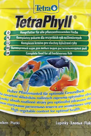 TETRA Phyll Flakes Plic hrana fulgi pentru peşti ornamentali ierbivori 12g