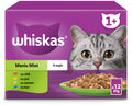WHISKAS Mix plicuri pisici Adulte, cu Vită/Pui/Somon/Ton în aspic 12x85g