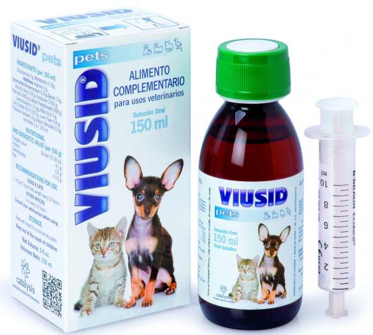 VIUSID PETS Sirop pentru stimularea sistemului imunitar la câini şi pisici 150ml - Maxi-Pet.ro