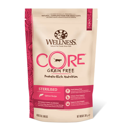 Hrana uscata pentru pisici Wellness Core Dry Sterilised cu somon 300 g - Animax