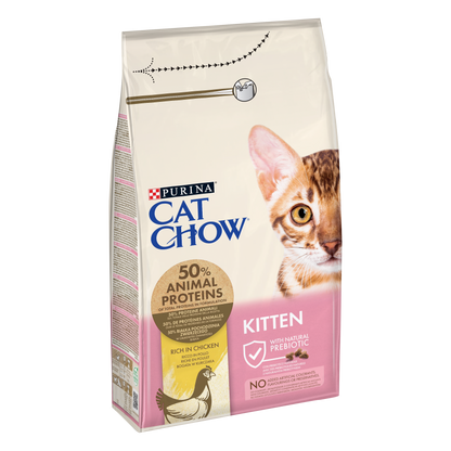 CAT CHOW Hrană uscată KITTEN pentru pisicuţe şi pisici gestante, cu Pui