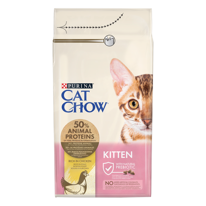 CAT CHOW Hrană uscată KITTEN pentru pisicuţe şi pisici gestante, cu Pui