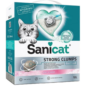 SANICAT Clumping Nisip pentru pisici Strong Clumps, bentonita 10L/10,85kg