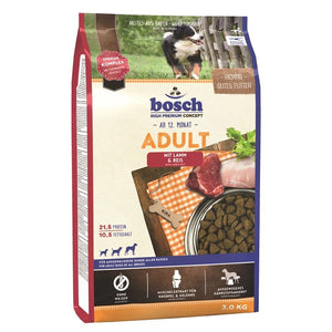 BOSCH Adult Hrană uscată pentru câini, cu miel și orez, 3 kg