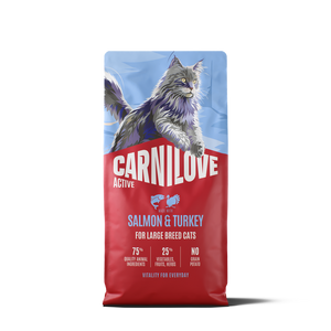 CARNILOVE Large Hrană uscată pentru pisici, cu somon și curcan, 6kg