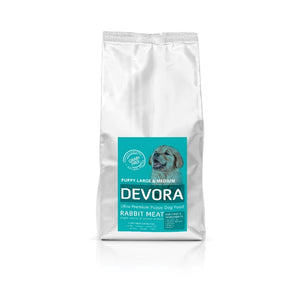 DEVORA Grain Free Puppy Hrană uscată pentru câini de talie medie și mare, cu iepure, 4kg