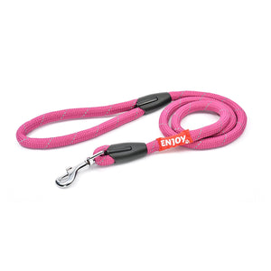 Lesa roz inchis sport reflectorizanta pentru caini Enjoy 1.3x120 cm - Animax