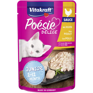 VITAKRAFT Poesie Delice Sauce JUNIOR Plic pentru pisicute cu Pui in Sos 85g