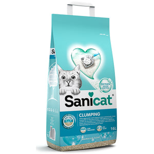SANICAT Clumping Nisip pentru pisici Marseille soap, bentonita 16L/13,9kg