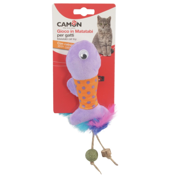 CAMON Jucărie pentru pisici CAM-AG124 Pestisor cu matatabi și catnip 12cm