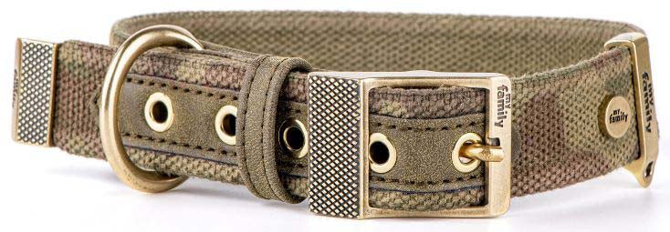 MYFAMILY Military West Point Zgarda pentru caini, 22-26cm/1,6cm, Verde