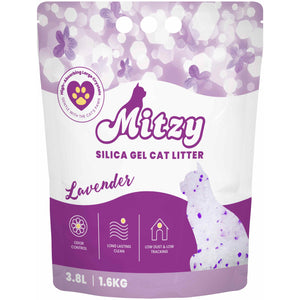 MITZY SILICA GEL Nisip silicat pentru pisici, cu lavanda 3,8L/1,6kg