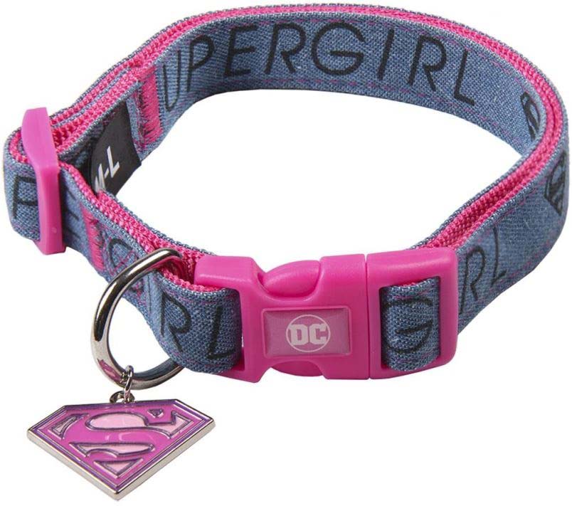 DC UNIVERSE Zgarda pentru caini SUPERGIRL  XS/S, 15mm/22-35cm