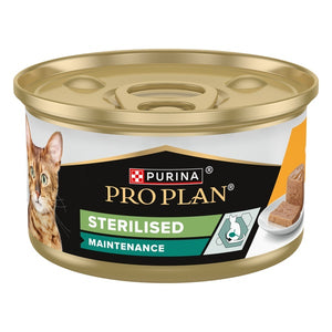 PURINA® PRO PLAN® STERILISED MAINTENANCE Adult, pate cu Pui, hrană umedă pentru pisici, 85g
