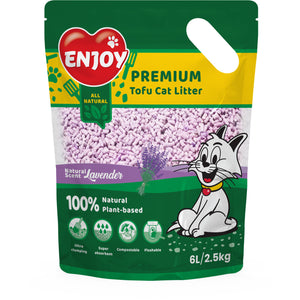 ENJOY Tofu Asternut igienic pentru pisici, aroma Lavanda 6L/2,5kg