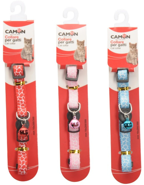 CAMON Zgardă pentru pisici, imprimeu girafa, 1x20/30cm, diverse culori - Maxi-Pet.ro