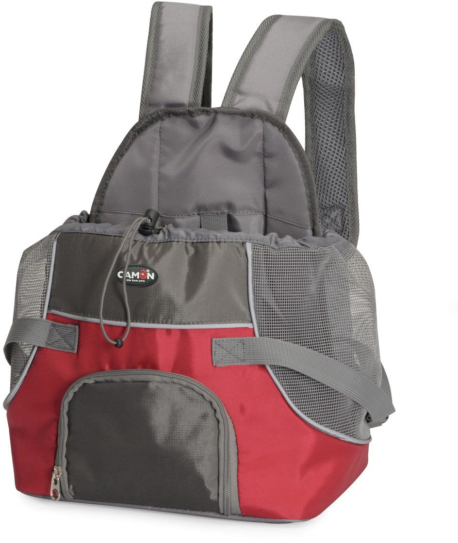 CAMON Rucsac pentru transportul cainilor, 28x22x26/38 cm, Rosu