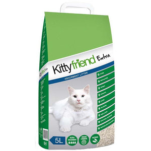 KITTYFRIEND Non-Clumping Nisip pentru pisici Extra, bentonita 5L/3,45kg