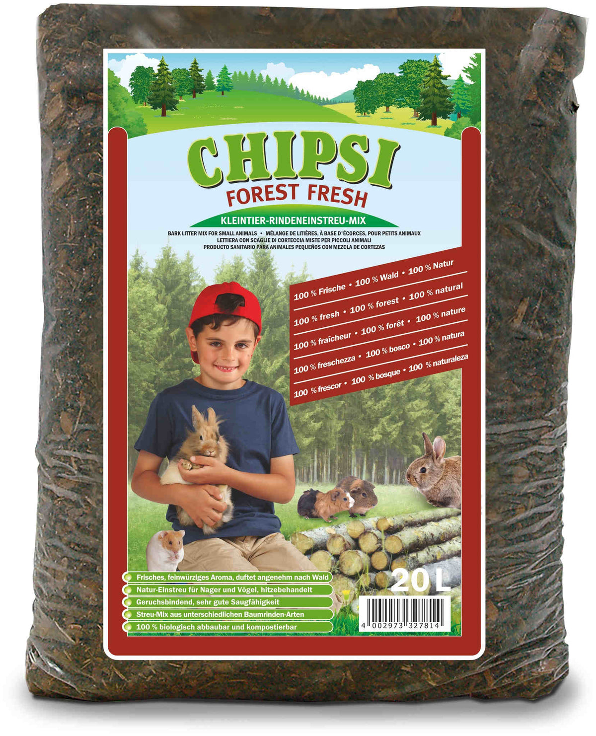 CHIPSI Forest Fresh Asternut pentru rozatoare, pasari si reptile 20L/3,5Kg