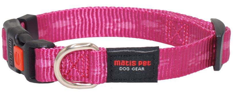 MATIS Klik Zgarda pentru caini Doggy Paws 25mm/40-62cm, Roz