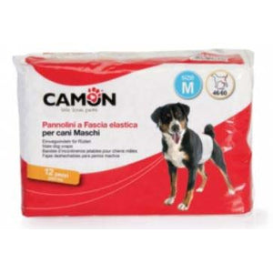 CAMON Scutece de unica folosinta pentru caini masculi 30/46cm, 12 bucati