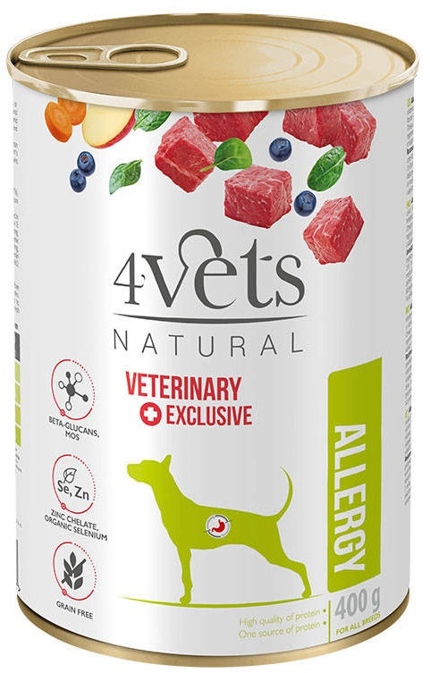 4VETS Natural Conserva pentru caini Allergy 400g