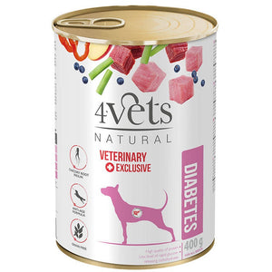 4VETS Natural Conserva pentru caini Diabetes 400g