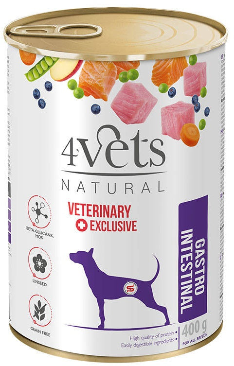 4VETS Natural Conserva pentru caini Gastro Intestinal 400g