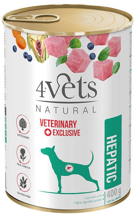 4VETS Natural Conserva pentru caini Hepatic 400g