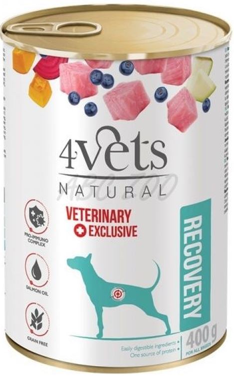 4VETS Natural Conserva pentru caini Recovery 400g